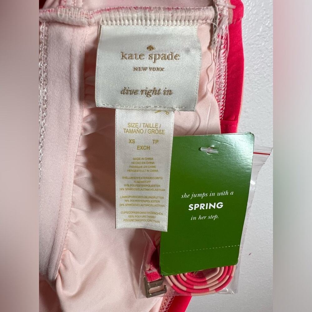 NWT Kate Spade Georgica Beach Stripes Bandeau Tankini Top Size XS - Picture 7 of 8